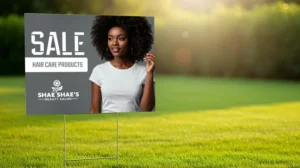 picture of a yard sign in a front yard